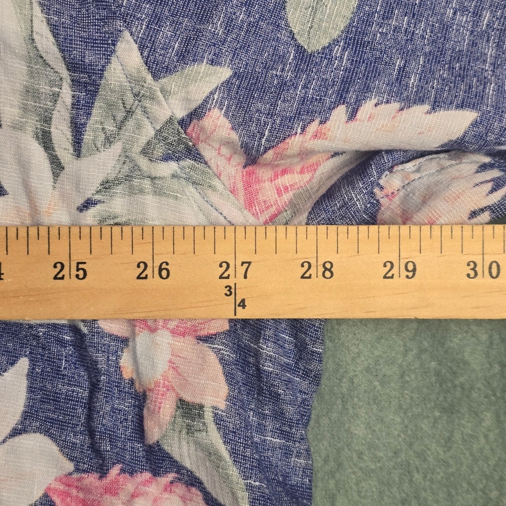 Tommy Bahama Barbados Breeze Stretch Linen Floral Shirt Blue Pink Mens 2XLB - Picture 5 of 16